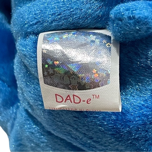 Blue Plush Teddy Bear with Heart by Ty - Picture 3 of 4